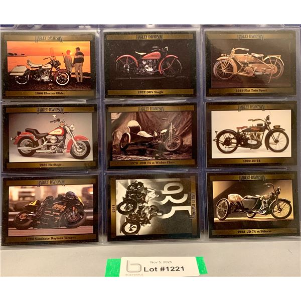 (9)Vintage Harley Davidson Collectors Cards