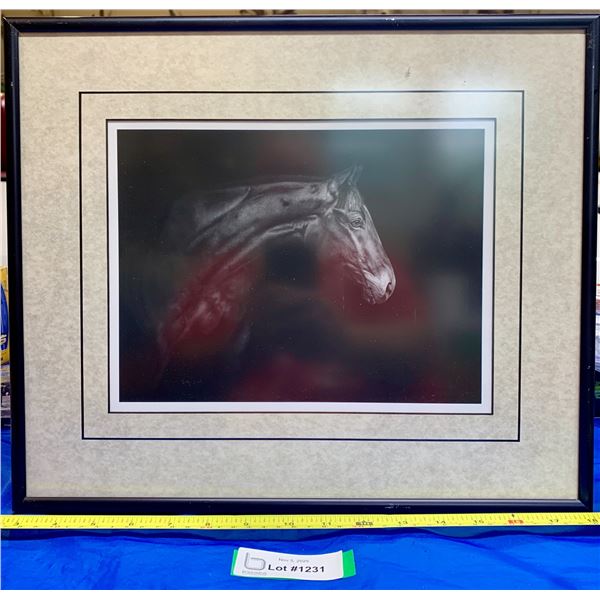 Dark Horse Original Framed Matted Print by Calgary Artist Keith Andrews With COA