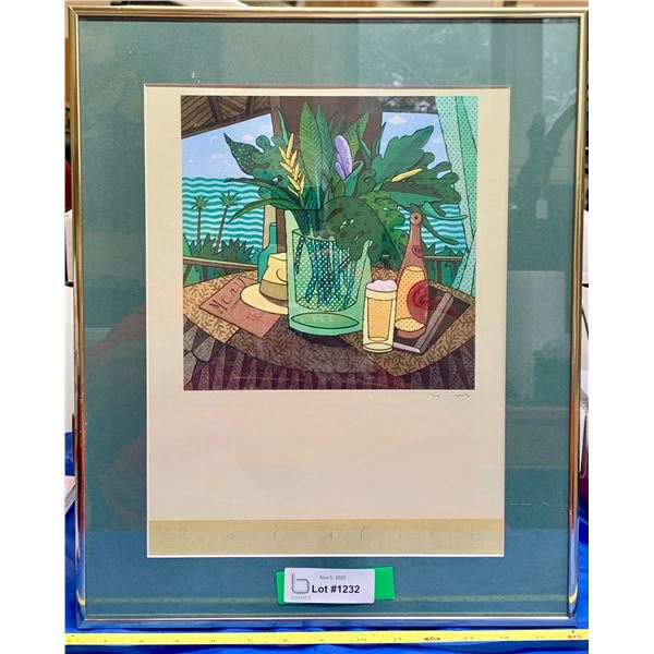 Artist Fernando Bellver Spain - Original Framed Matted Print With COA