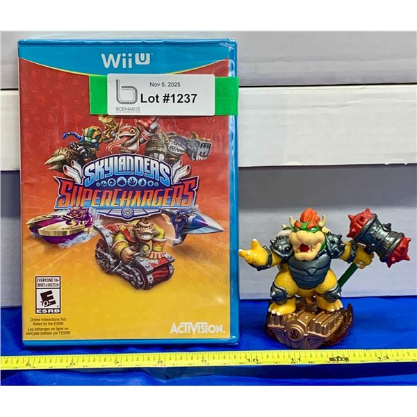 Wii U Sealed NIB Skylanders Superchargers Video Game & Rare Bowser Amiibo