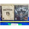 Image 1 : (2) Vintage PS3 Video Games: Oblivian; Diablo Keeper of the Souls