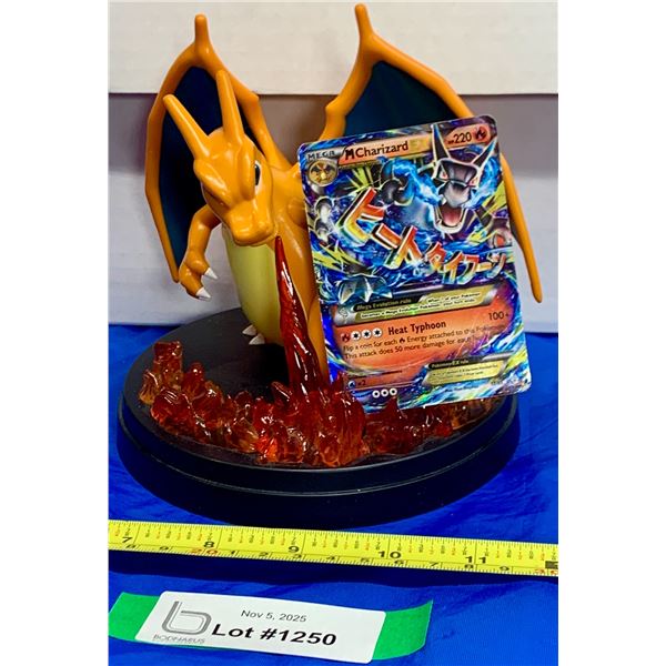 POKEMON - Ultra Rare MEGA Charizard EX Holo #12/83 & Pokemon Centre Charizard 6' x 6' Figurine - Bot