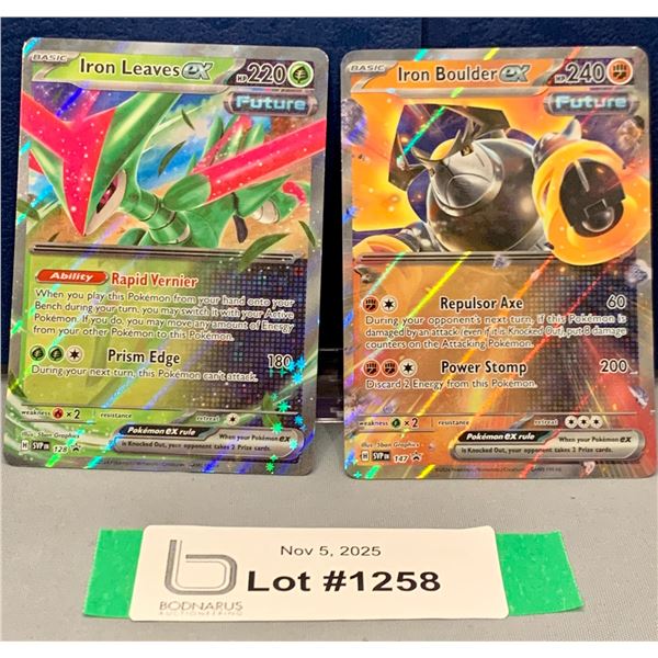 POKEMON - (2) Iron Leaves ex & Iron Boulder ex Cosmos Holo Cards