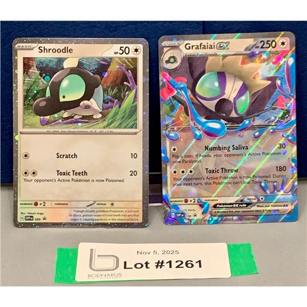 POKEMON - (2) Shroodle & Grafaiai ex Cosmos Holo Promo Cards