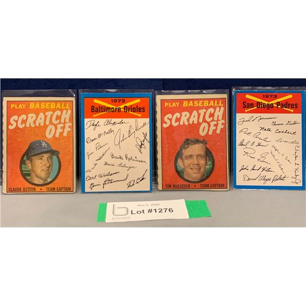 (4) Vintage 1973 MLB Baseball Cards