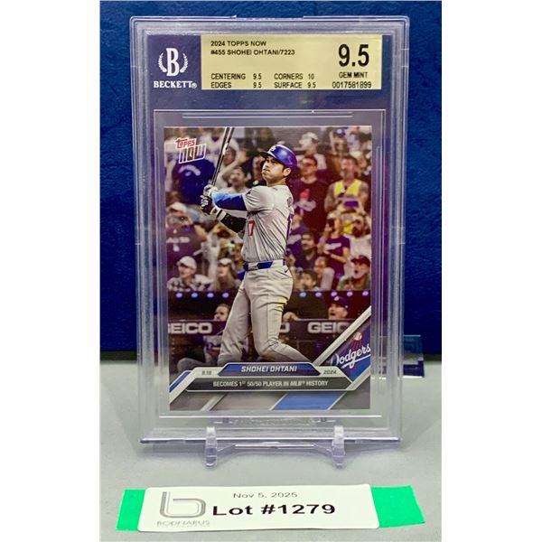 Shohei Ohtani 2024 50/50 1st in MLB History Beckett 9.5 PSA 10 Investment MLB Baseball Card!