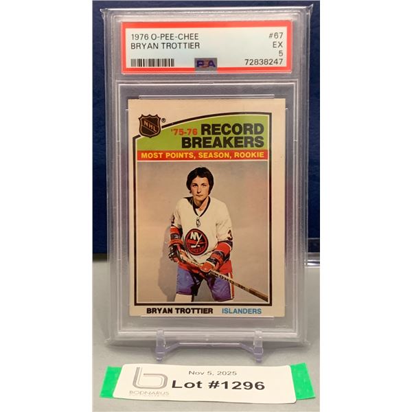 Bryan Trottier 1976 Rookie Card PSA 5 Graded / 7 Time Stanley Cup Champion!