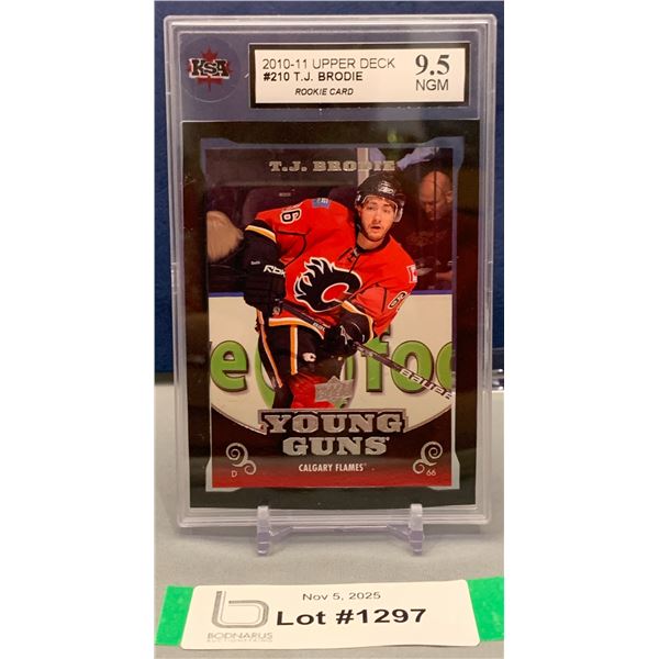 T.J. Brodie Young Guns KSA 9.5 Graded Rookie Hockey card - Calgary Flames