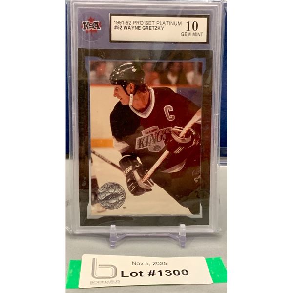 Wayne Gretzky 1991 Proset Platinum #52 KSA 10 Graded Hockey Card