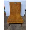 Image 1 : * Vintage Burnt Orange Armless Velvet Chair - 34" High x 27" Seat - Back is Loose - Pickup Only