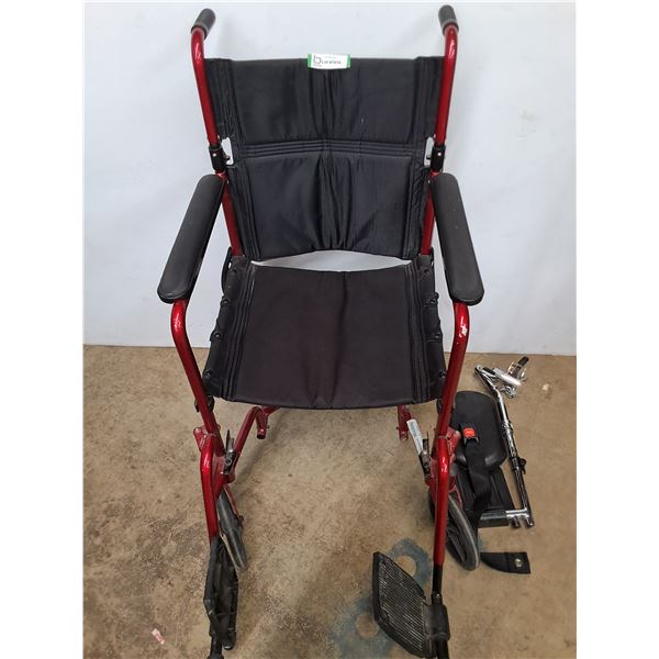 * Adult Size Wheel Chair w/Accessories - 18x18x38" Open - Pickup Only