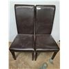Image 1 : * (2) Faux Leather High-Back Dining Chairs - 18" Wide x 42" Back - Pickup Only