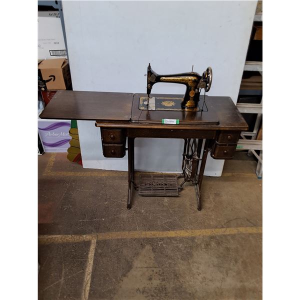 * Vintage Singer Sewing Machine/Station w/Contents - 34x16x30" Closed - Pickup Only