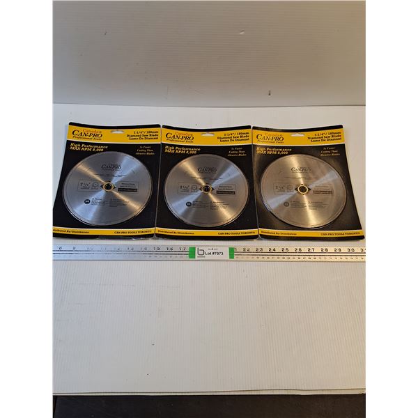 (3) 7 1/4" Diamond Saw Blade