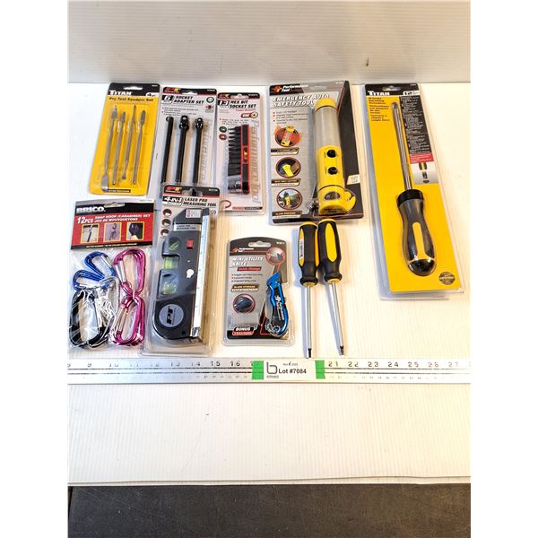 Hi-Torque Ratcheting Screwdriver,Auto Safety Tool,Socket Adapter Set,Pry Tool Kit and more as pictur