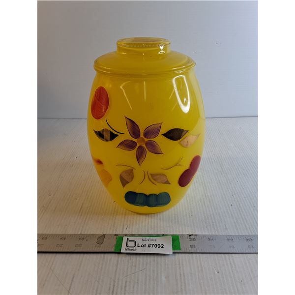 Antique Bartlett Collins Hand Painted Cookie Jar 8 1/2" Tall