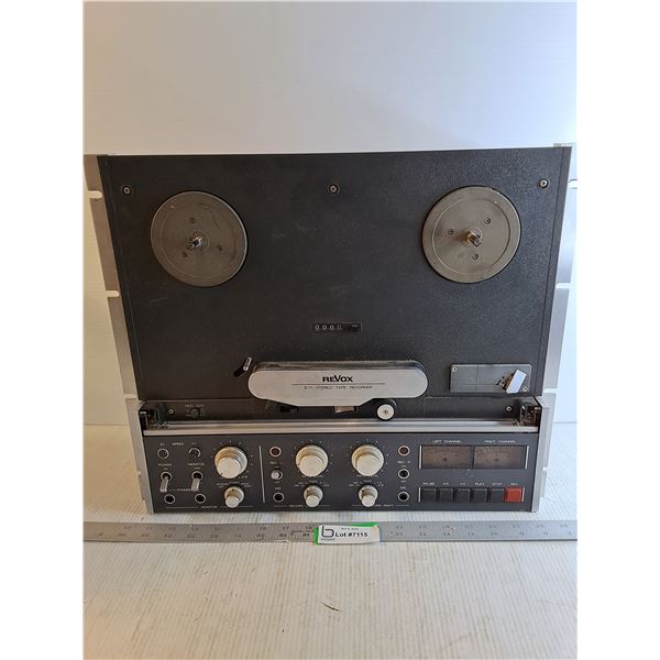 Revox Reel To Reel Tape Recorder - As Is