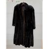 Image 1 : *Ladies "Eaton"  Long Button Up Black Fur Coat (Apx. Size Med/Lg) Satin Lined