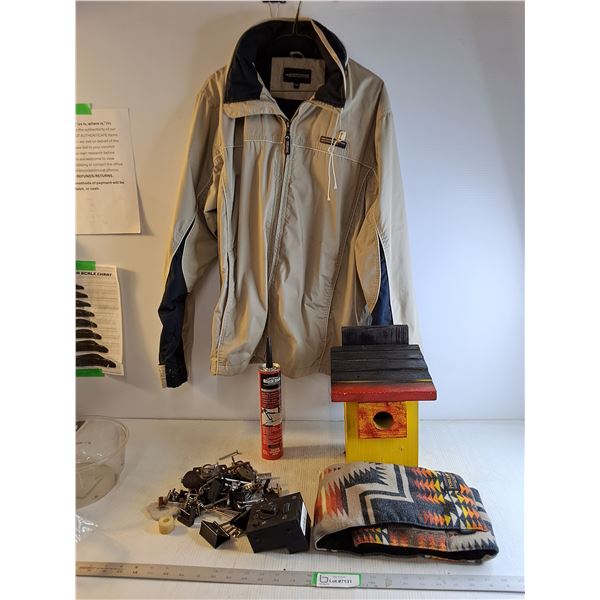 Wooden Bird House/ Mens Light Weight Size Med Jacket/ Misc.