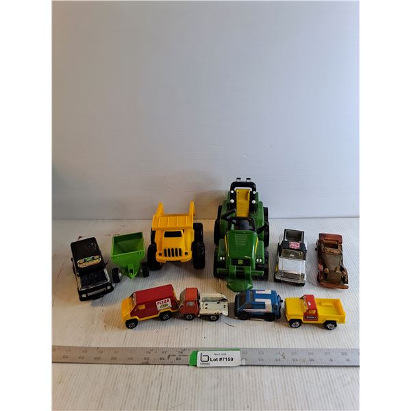 (10) Assorted Toy Cars - Tonka/ John Deere/ CAT