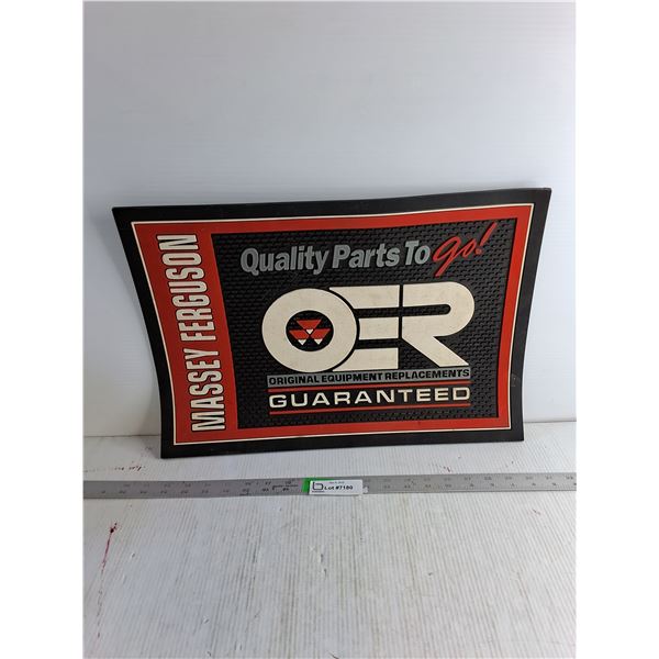 Massey Ferguson Rubber Floor Mat  - 19.5"x13"