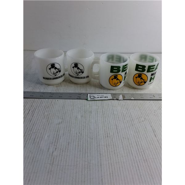 (4) Beaver Lumber Coffee Mugs