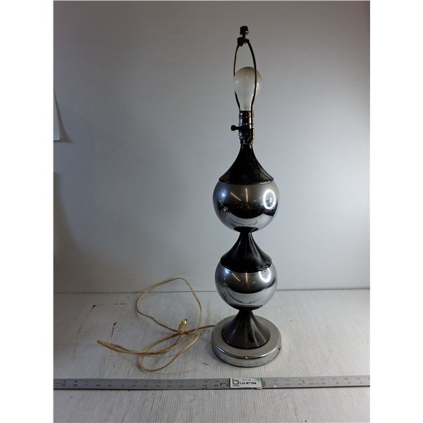 Black and Chrome Colored Lamp 28" Tall