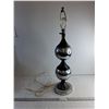 Image 1 : Black and Chrome Colored Lamp 28" Tall