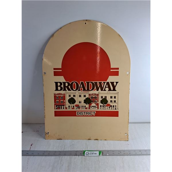 Broadway District Metal Sign 24" x 17" (Double Sided)