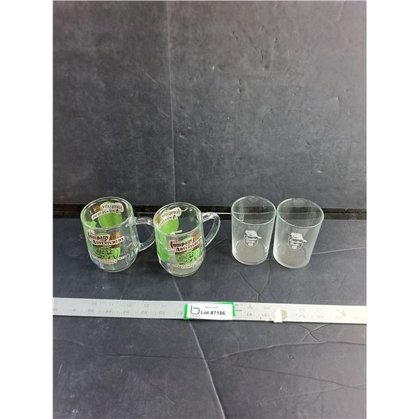 (2) Canadian Pacific Glasses/ (2) Hudson Bay Company Mugs