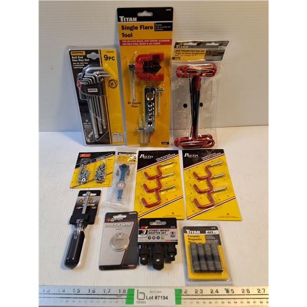 Single Flare Tool,T-Handle Hex Key Set,Ball End Hex Key Set,Utility Hooks and More in pictures