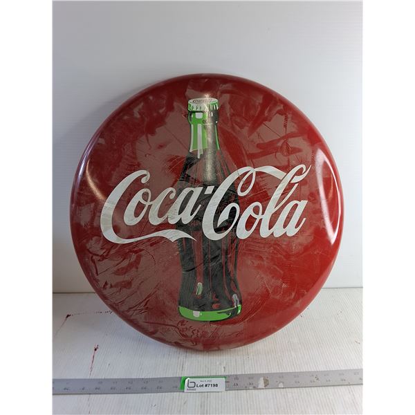Coca Cola Button Tin Sign