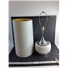 Image 1 : Mid Century Table Lamp With Shade (Powers On)  23" Tall/ Shade 19" Tall/ Bulb Not Included