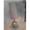 Image 2 : Mid Century Table Lamp With Shade (Powers On)  23" Tall/ Shade 19" Tall/ Bulb Not Included