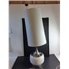 Image 5 : Mid Century Table Lamp With Shade (Powers On)  23" Tall/ Shade 19" Tall/ Bulb Not Included