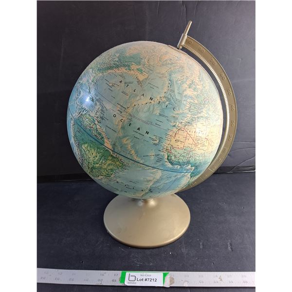 Desk Top Spinning Globe Of Earth 16" Tall