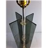 Image 3 : Mid Century Chrome and Smoked Lucite Table Lamp (Powers On) 31" Tall