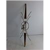 Image 3 : (2) Decorative Wall Sconces/ Wood And Metal 20.5" Tall