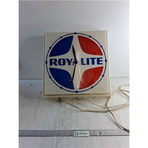 "Royalite" Electrical Plastic Wall Clock (Powers On) 16" x 16" - As Is