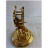 Image 3 : Brass Anniversary Wind Up Mantel Clock With Glass Dome 12" Tall - PICK UP
