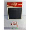 Image 1 : Coca-Cola Plastic Wall Mount Menu Board With Plastic Letters - 15" x 13"