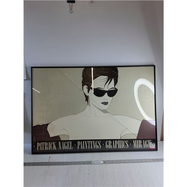 Glass Framed Picture 44" x 24" - As Is