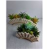 Image 2 : (4) Assorted Artificial Succulent Arrangements