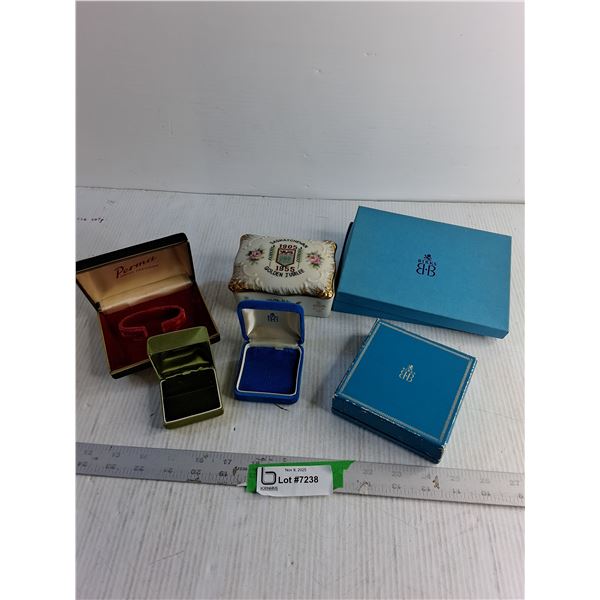 Assorted Empty Jewel Boxes And Cases