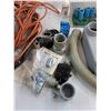 Image 3 : Assorted Electrical - Transformer, Conduit, Cords, Cable, Storage Tote 13x16x21" - PICK UP ONLY