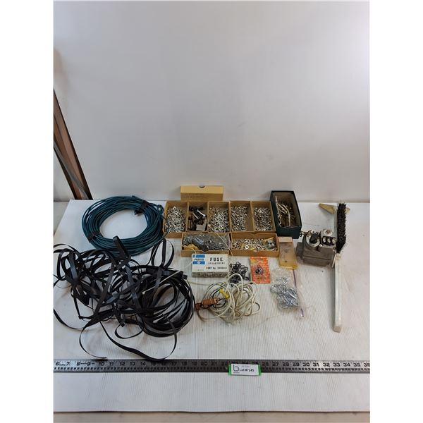 Assorted Wire Connectors, Pilot Light, Fuses, Tie Wraps, Misc.
