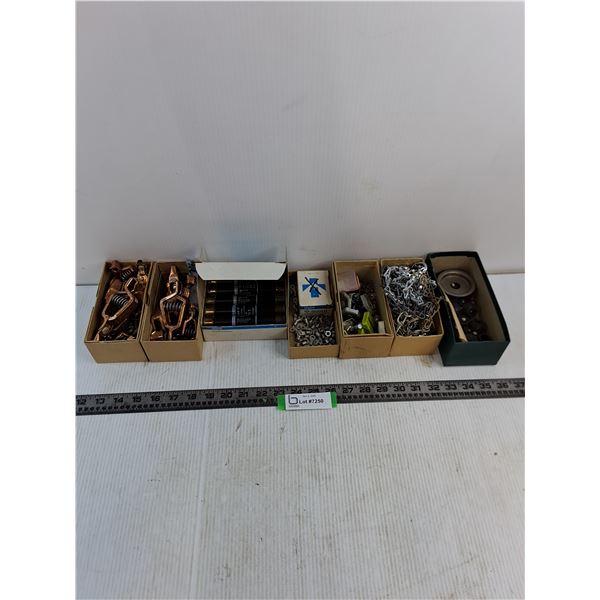 Assorted Electrical Clips, Fuses, Connectors, Chain-Link, Misc.