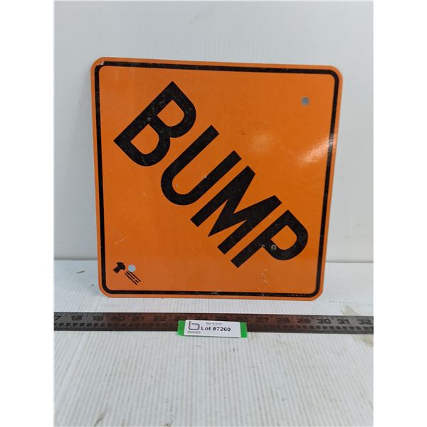 Saskatchewan Road Construction "BUMP" Metal Sign - 12x12"