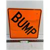Image 1 : Saskatchewan Road Construction "BUMP" Metal Sign - 12x12"