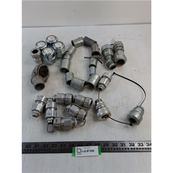 Assortment of Electrical Fittings, Connectors, Taps